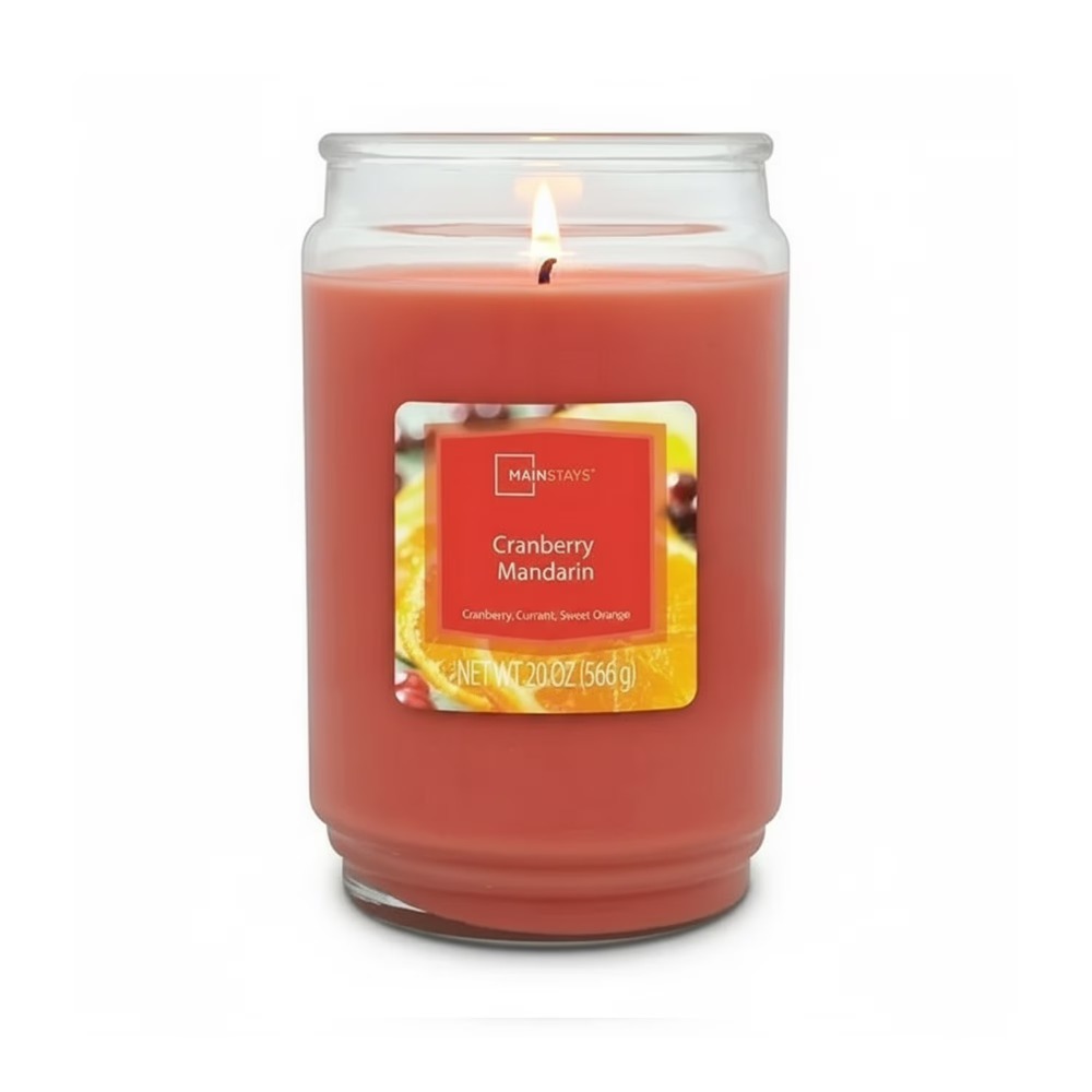 Home Fragrance Long Lasting - Large 20oz Cranberry Mandarin Scented Candle