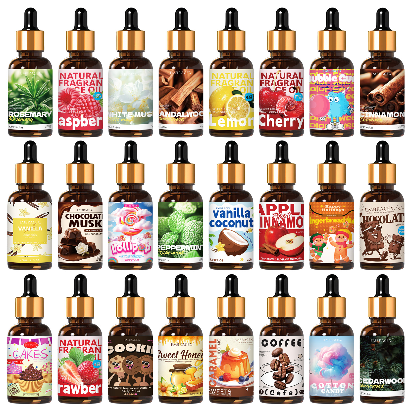 Home Fragrance Oil - 27 type 30ml Essential Oil Long