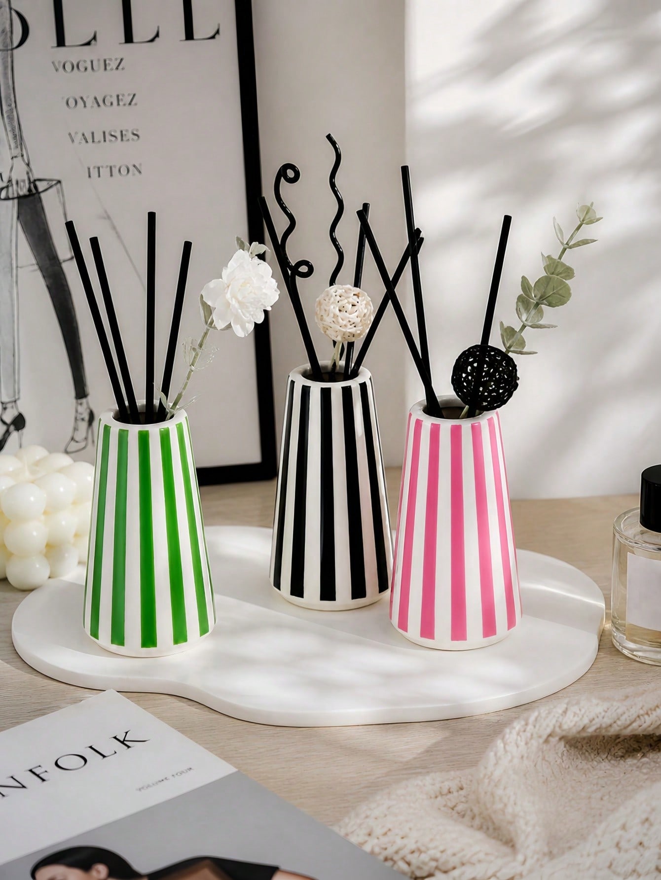 1pc Nordic Minimalist Striped  - Home Fragrance Diffuser Sticks avis et prix