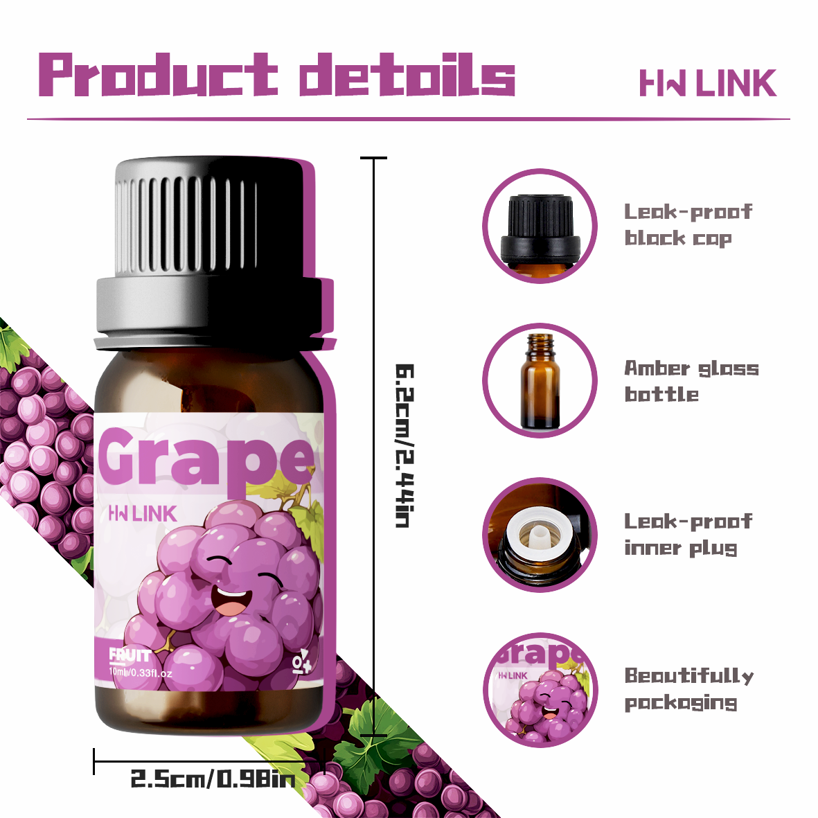 Grape Essential Oil 10ml Perfu - Home Fragrance Oil avis et prix
