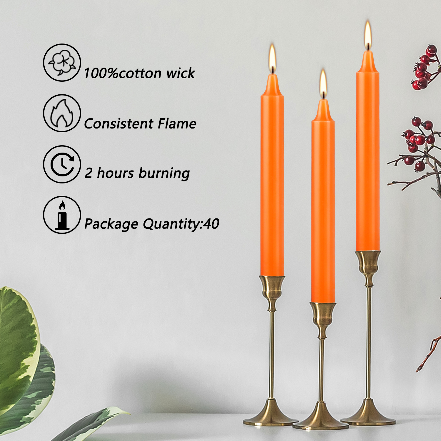 Orange 40 Pcs 4Inch Waxs, Drip - Quality Home Fragrance avis et prix