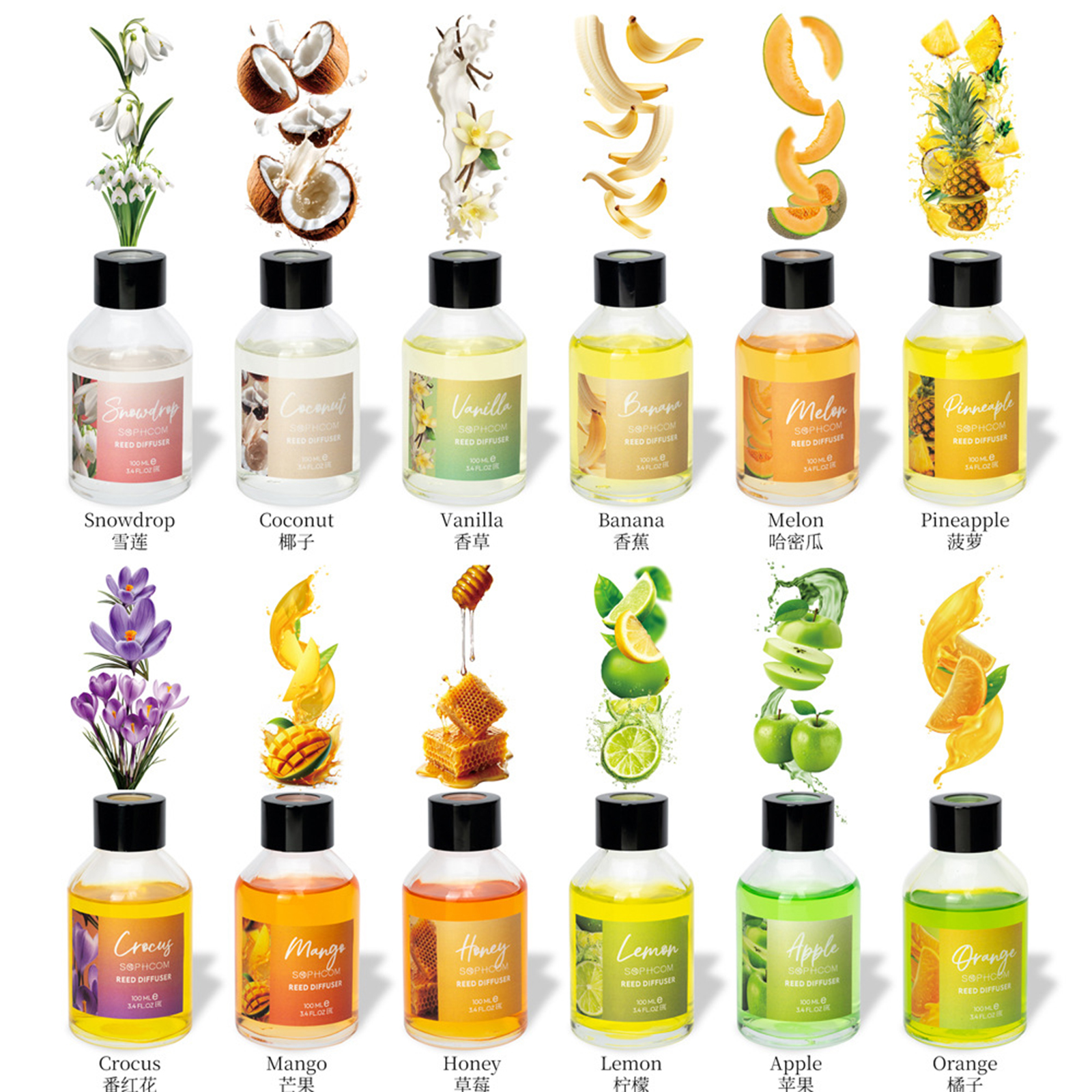 100ml Floral Fruity Reed Diffu - Home Fragrance Long Lasting avis et prix